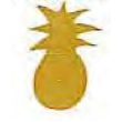 Mylar Confetti Shapes Pineapple (5")